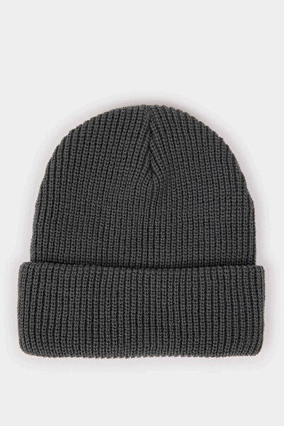 DeFacto C8580A8Gr184 Gray Boy's Knitwear Beanie