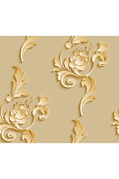 Novinqa Altın Varak Desenli Baskılı Kumaş