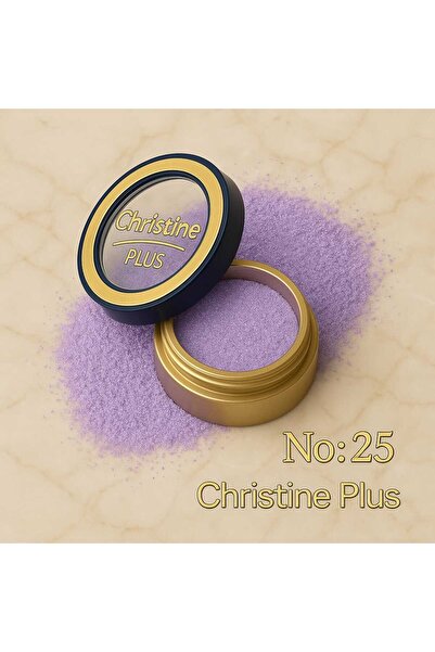Christine Plus Toz Yapıda İnce Işıltılı Göz Farı - Lavanta No:25 (Eyeshadow)