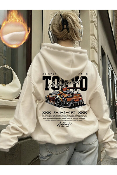 COHERENT Unisex Kadın/Erkek UNDERGRAUND Özel Baskılı Renkli Oversize KAPÜŞONL...