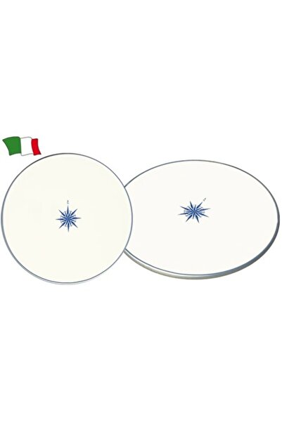 GFN Blat rotund impermeabil, diametru 60 cm, alb, decor marin