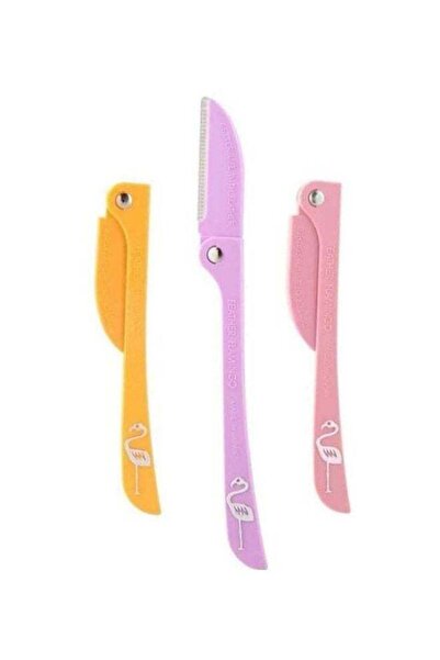 Feather 3-Piece Hair Removal Razor Yellow/Pink/Purple