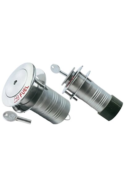 GFN Stainless Steel AISI 316 Fuel Filler Cap with Safety Key, 50 mm Plug, 84 mm Flange