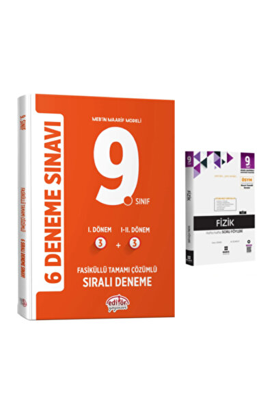 Editör Yayınevi MEB Maarif Modeli 9. Sınıf Deneme Sınavı+Fizik SB