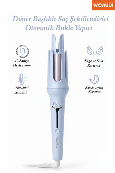 womidi Automatic Hair Curler – Automatic Curling Iron Hair Styler 10 Sec Fast Heating, 170-220 ° C