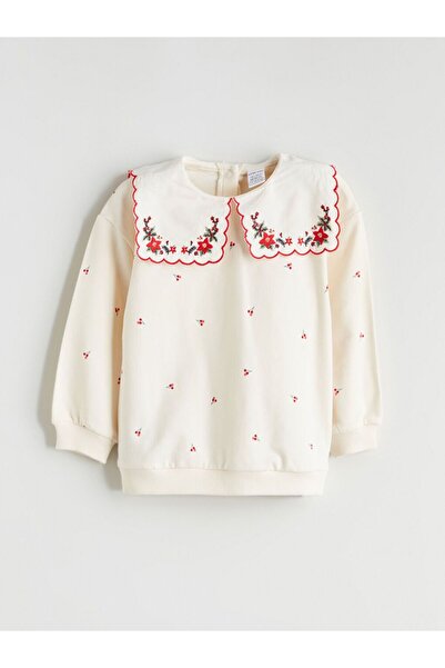 LC Waikiki Lcw Baby Peter Pan collar Baby Girl Sweatshirt