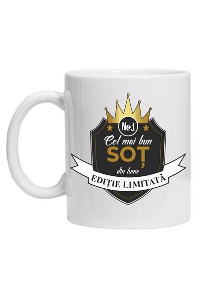 CRD PRINT Personalized mug with print 'Best Husband', white ceramic, 330 ml