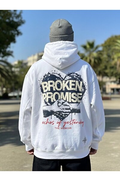 Infire clothing Unisex Oversized Broken Promise Printed Hoodie