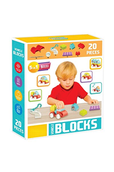 A&G Monarque 20 Piece Vehicle Blocks 3+ Years Old