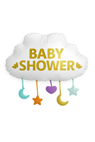 Behind party store Baby Shower Cloud Foil Balloon 65×62 cm – Gold Lettering H...