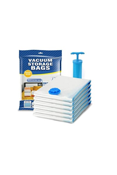 Generic Vacuum storage bags for bedding, pillows, towels, and clothes; space-saving travel storage bag with hand pump