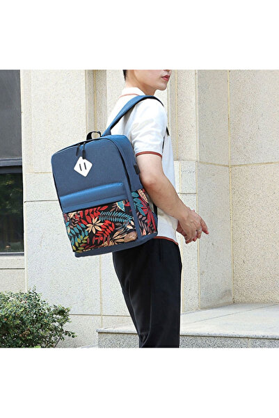 Muchmy 3-Piece Leaf Pattern Backpack Set Travel Bags Laptop Casual Bag Set