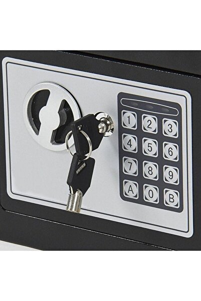 Generic Digital electronic safe, black/silver, 22x17x17 cm, black/silver