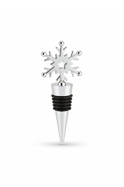 Mooniva Reusable wine stopper - decorative snowflake pattern, preserves aroma and freshness