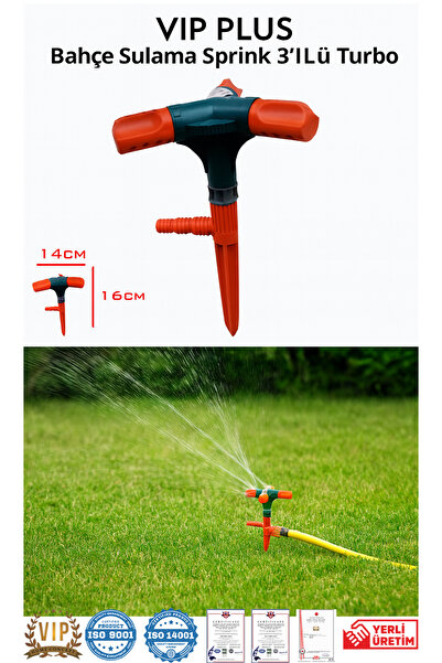 Vip Home Concept Aspersor rotativ circular, aspersor de irigare cu stâlp Turb...