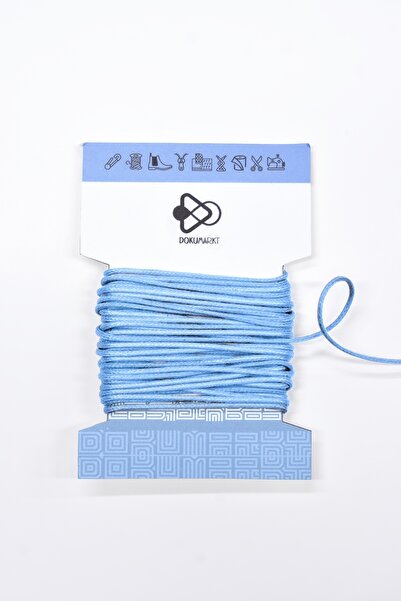 Dokumarkt Snur rotund ceară de 1,5 mm - Snur rotund din bumbac ceară - 10 metri