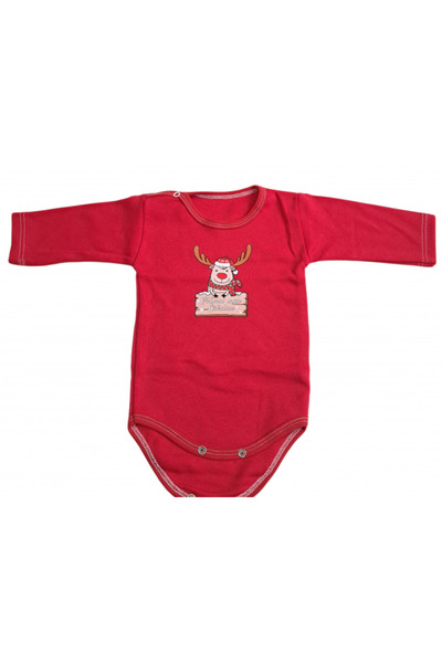 Bubu Kids Creations Christmas-themed long sleeve baby bodysuit -