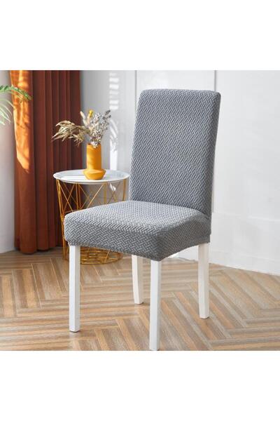 ELHAS Likrali Kumaş Tuğla Desenli Sandalye Örtüsü, Lastikli, Esnekli,kaliteli...