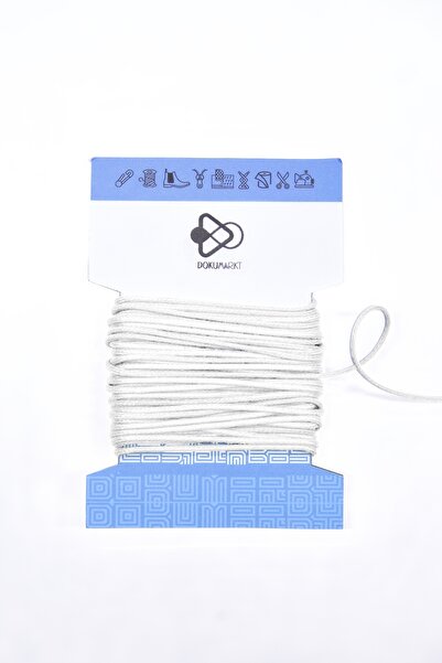 Dokumarkt Snur rotund ceară de 1,5 mm - Snur rotund din bumbac ceară - 10 metri