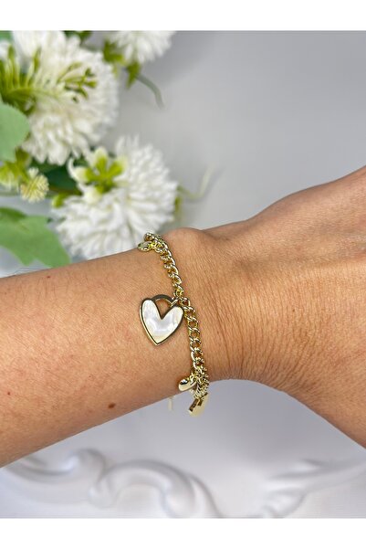 New Meluna Steel Stone Heart Bracelet-(16+5 cm)