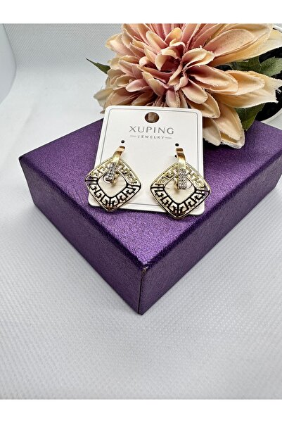 XUPING JEWELRY Labyrinth Model Zircon Stone Steel Earrings