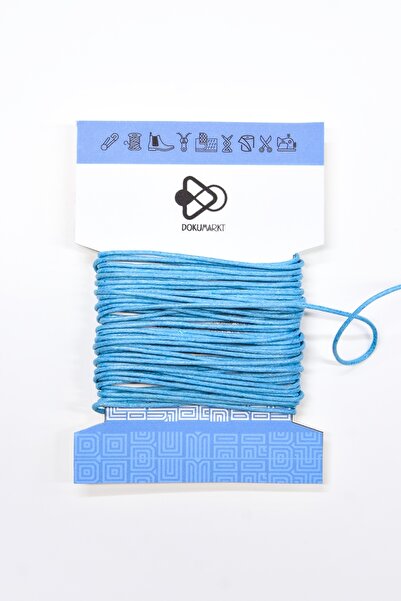 Dokumarkt Snur rotund ceară de 1,5 mm - Snur rotund din bumbac ceară - 10 metri