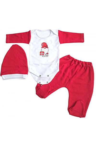 Bubu Kids Creations Baby Christmas Outfit - 3 Piece Set (0-3 months)