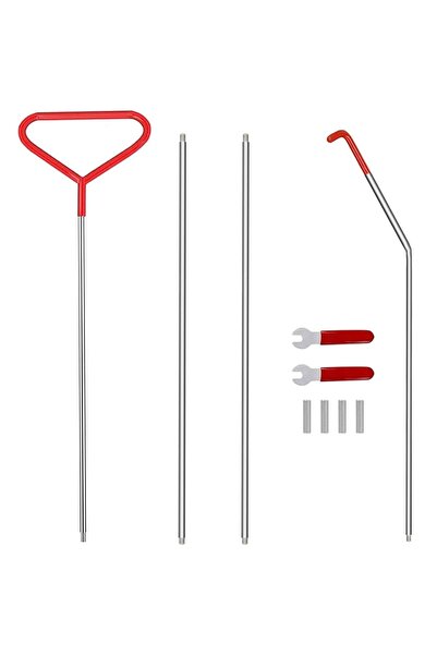 TECHSTAR Kit tijă de deschidere ușă auto 170 cm – set 10 piese, oțel inoxidab...