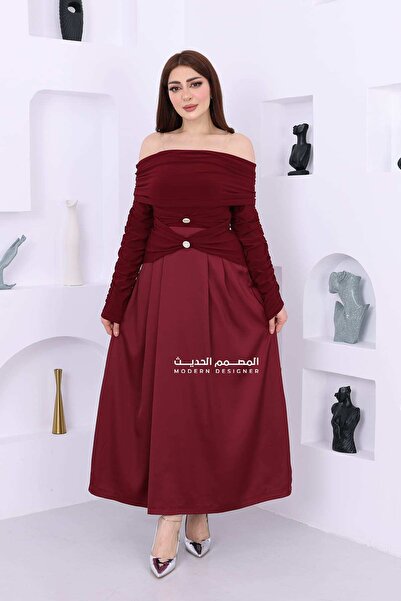 modern designer فستان فاخر طويل
