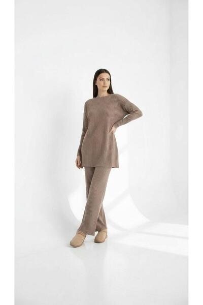 new ats Knitwear Ribbed Knit Winter Double Suit