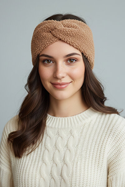 Leiste Peluş Bandana Esnek Çapraz Bağlamalı Spor Ter Saç Bandı Peluş Makyaj B...