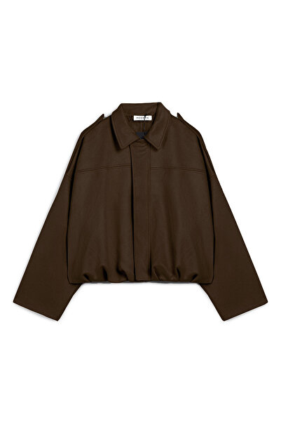 Moderk Yumuşak Süet Oversize Astarlı Bomber Ceket Mont Kadın