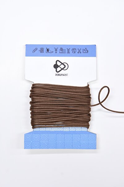 Dokumarkt Snur rotund ceară de 1,5 mm - Snur rotund din bumbac ceară - 10 metri