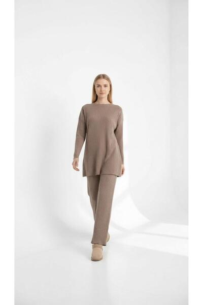 new ats Knitwear Ribbed Knit Winter Double Suit