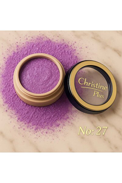 Christine Plus Toz Yapıda İnce Işıltılı Göz Farı - Lila No:27 (Eyeshadow)