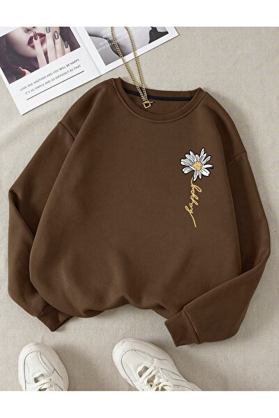 COHERENT Unisex Γυναικείο/Ανδρικό Φούτερ με Ειδική Στάμπα FLOWER, Πολύχρωμο O...