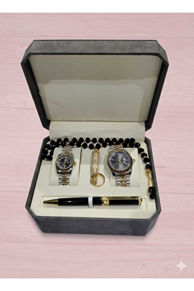 RAM طقم ساعتين نسائي ورجالي مع الاكسسوارات الخاصة