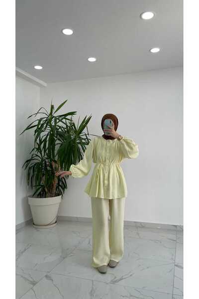 Minharir Set Hijab cu Detalii Striate – Croială Confortabilă, Combinație Eleg...