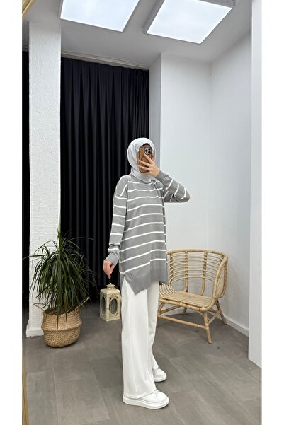 Minharir Crew Neck Mercerized Knitwear Tunic
