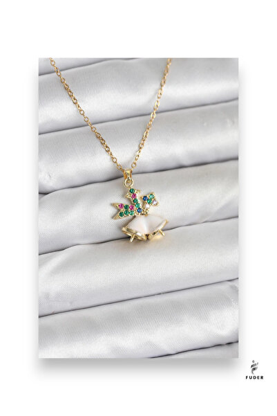 FUDER 316L Steel Chain Gold Color Chirtsmas Bell Model Christmas Themed Women...