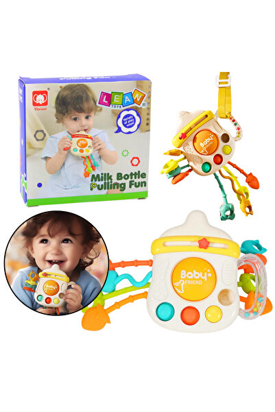 Bebelul Sensory baby toy rattle pacifier 3in1 bottle