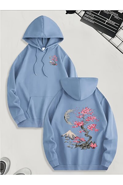 cc collection Swea tricou unisex cu imprimeu cu arbore de cireș japonez și Mu...