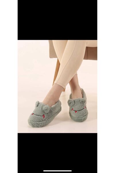 Legend Aksesuar Figured Plush Slippers Non-Slip Sole