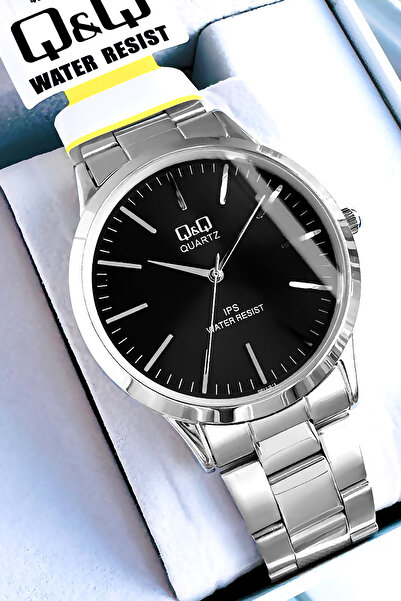 Q&Q Original Quartz Men Wristwatch Silver Color Steel Band 3 Atm Water Resistant Gift Bracelet Qqe2001C13