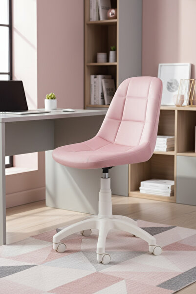 KUZEYSANDALYE Işıltı Beyaz Ayaklı Çalışma Sandalyesi Yetişkin ve Çocuk Bilgis...