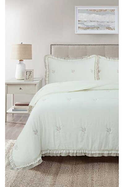 Bikaya Home Perla Double Bedspread Set - 240X260 cm - with Pvc Bag - Daily and Dowry