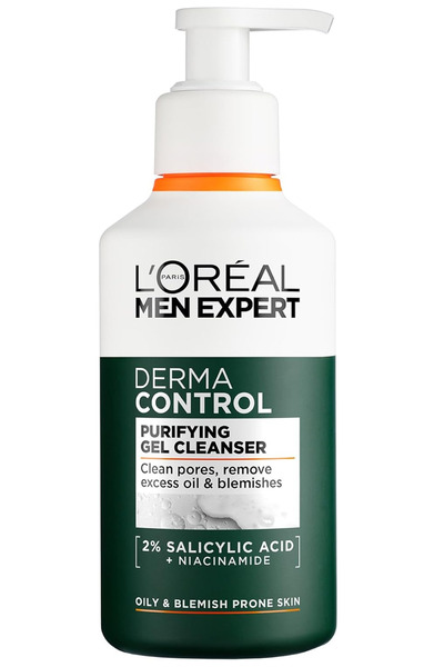 L'Oreal Paris Men Expert Derma Control Arındırıcı Yüz Temizleme Jeli 260 ml – 2% Salisilik Asit + Niasinamid