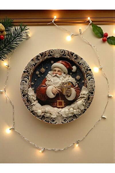 unique florya Duvar Tabağı Yılbaşı Yeniyıl Koleksiyonu Duvar Süsü Dekoratif T...