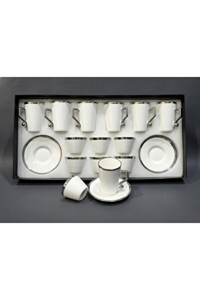 Alamtiaz Tea and coffee cup and saucer set, modern design, 18 pieces