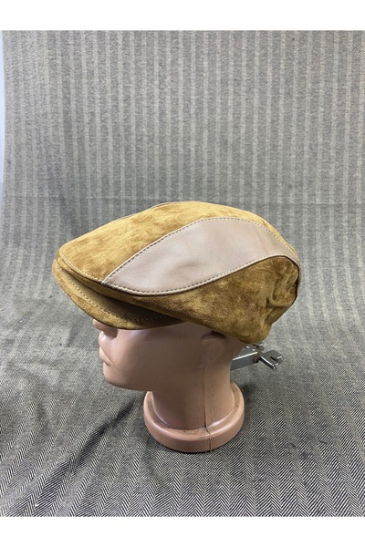 Fast Style قبعة كابوت من الجلد الطبيعي